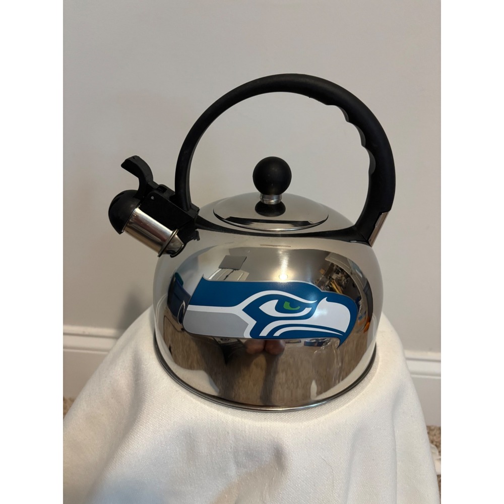 NFL Seattle Seahawks Whistling Tea Kettle Stainless Steel 2.5 Quart Stovetop